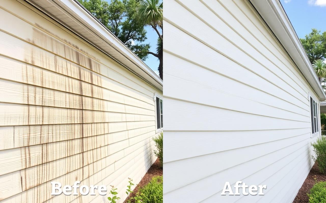 House Washing before and after
